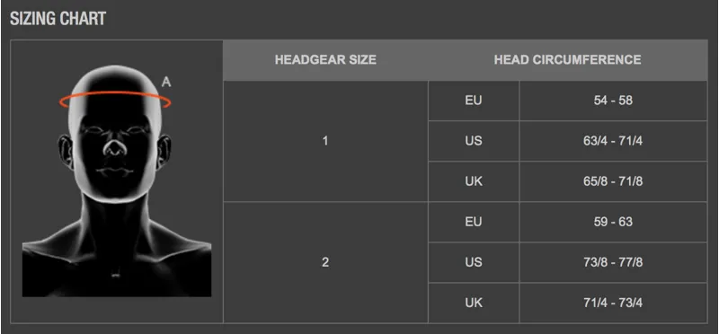 X-Bionic Headwear Size Guide