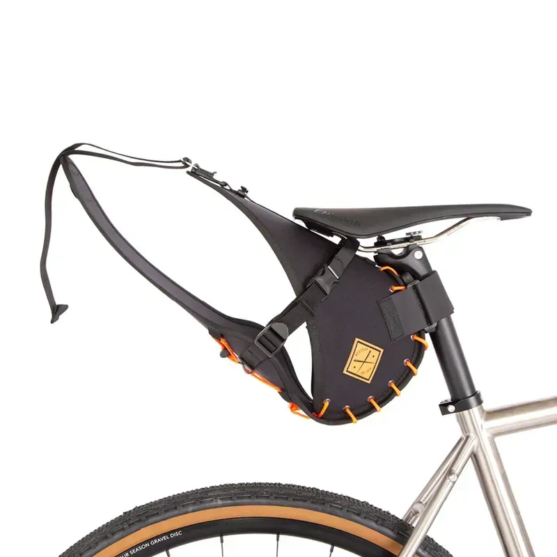Restrap 14 Litre Saddle Bag : Black and Orange-1
