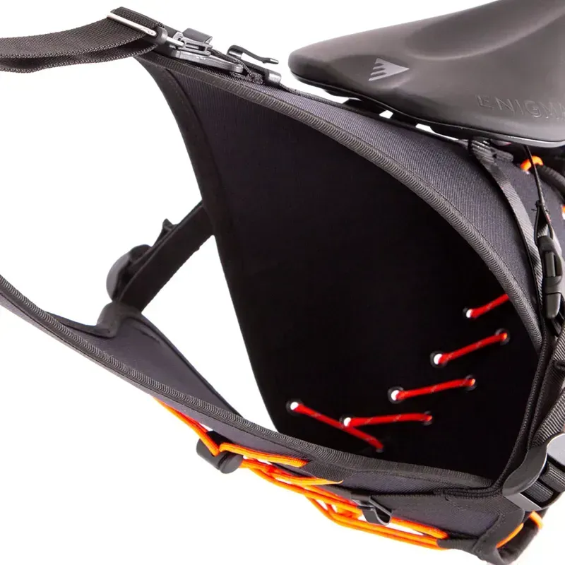 Restrap 14 Litre Saddle Bag : Black and Orange-5