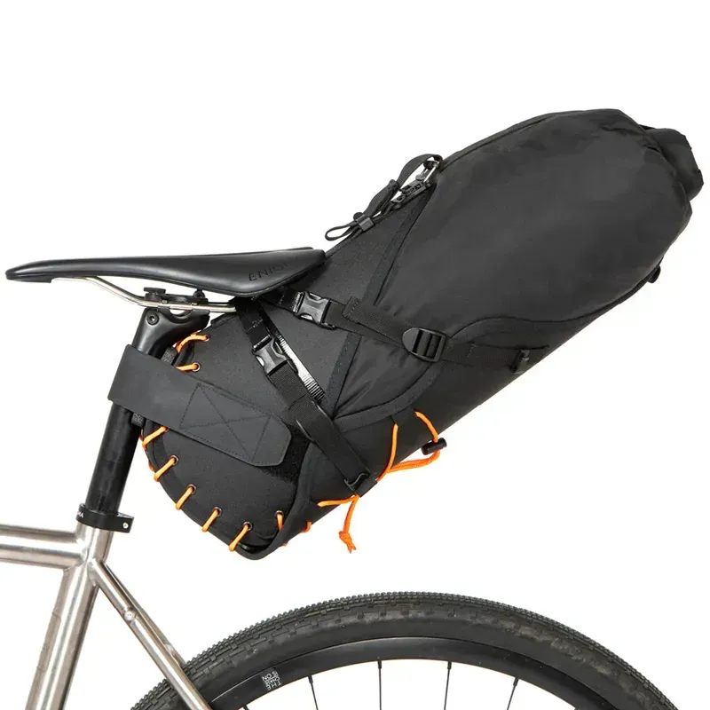 Restrap 18 Litre Saddle Bag : Black and Orange-2