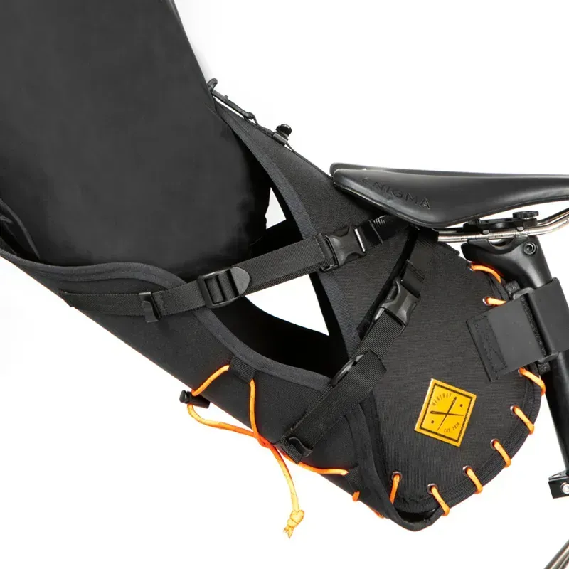 Restrap 18 Litre Saddle Bag : Black and Orange-4
