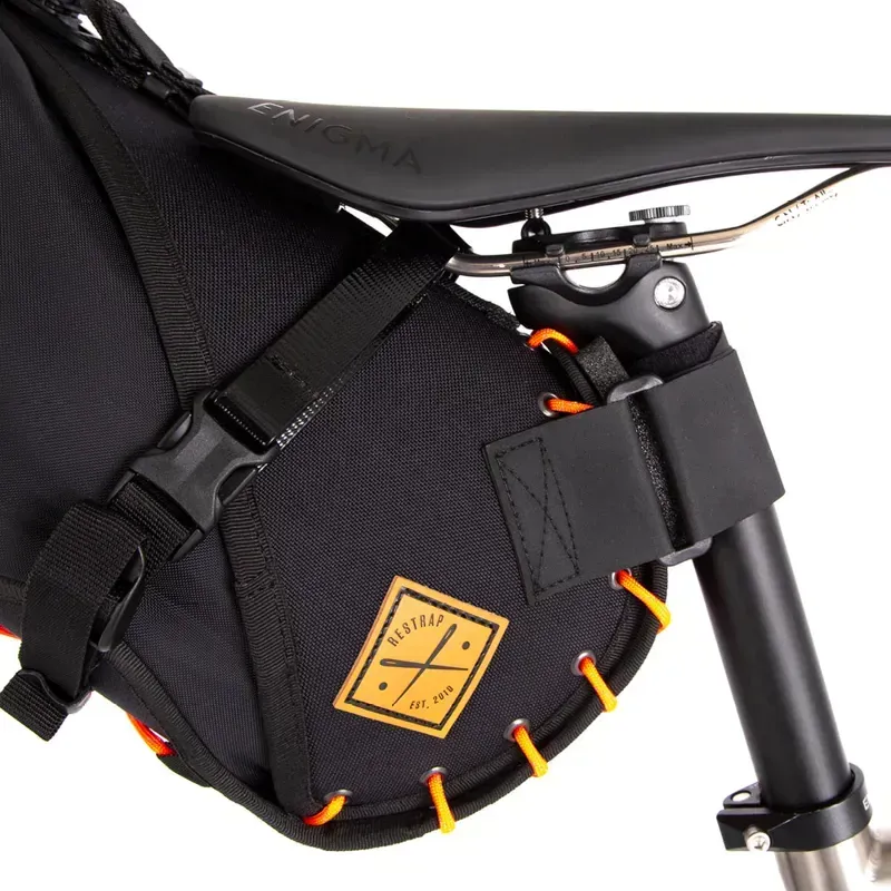 Restrap 8 Litre Saddle Bag : Black and Orange-2
