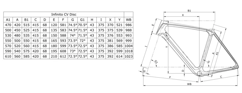 Bianchi Infinito CV Geometry