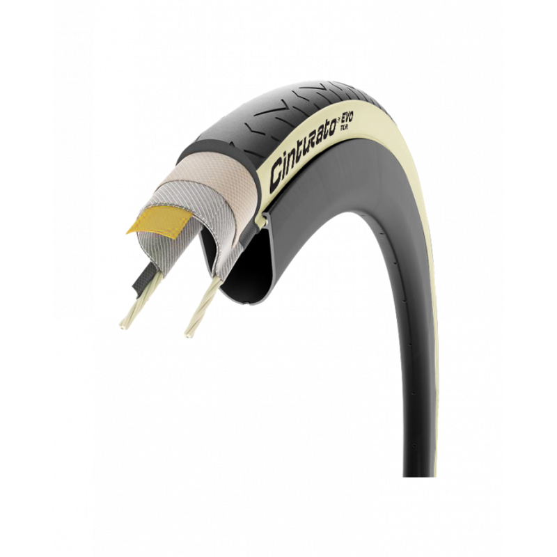 Pirelli Cinturato EVO TLR Road Tyres in Retro Cream 