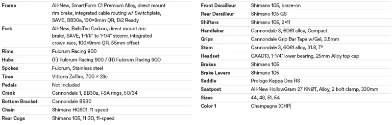 Cannondale CAAD13 105 Womens Spec