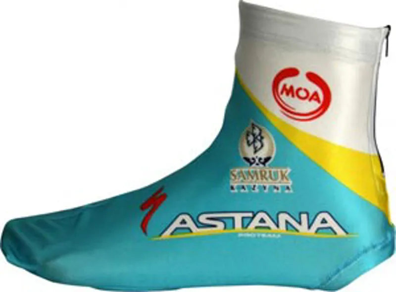 Astana Lycra Overshoes