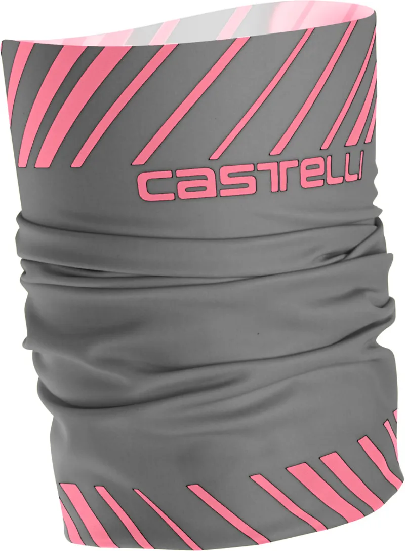 Castelli Arrivo 3 Thermo Head Thingy in Grey / Giro Pink