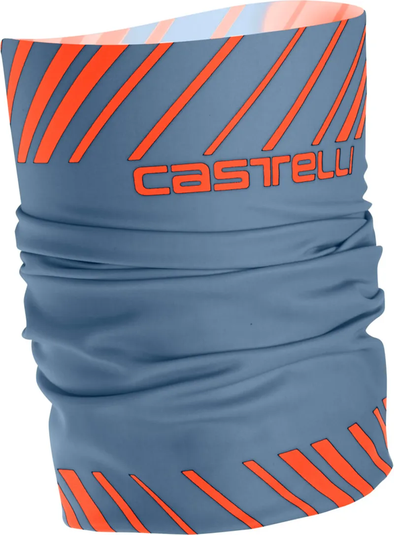 Castelli Arrivo 3 Thermo Head Thingy in Steel Blue / Orange