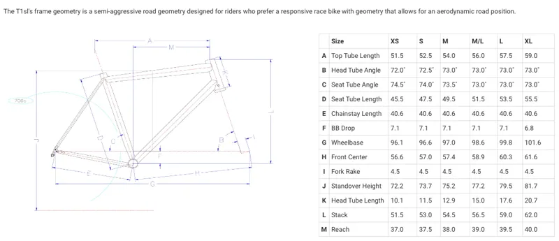 Litespeed T1SL Geometry