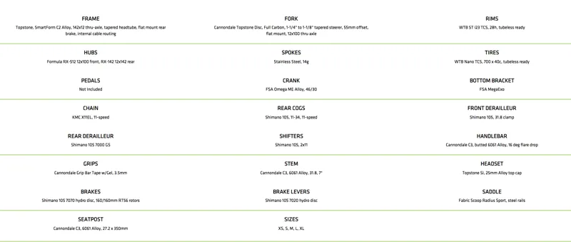 2019 Cannondale Topstone 105 Spec