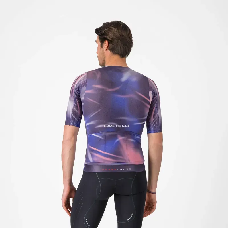 Castelli Aero Race 8S Jersey in Night Shade / Rosa Giro-1