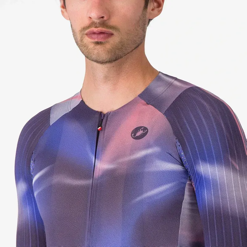 Castelli Aero Race 8S Jersey in Night Shade / Rosa Giro-2