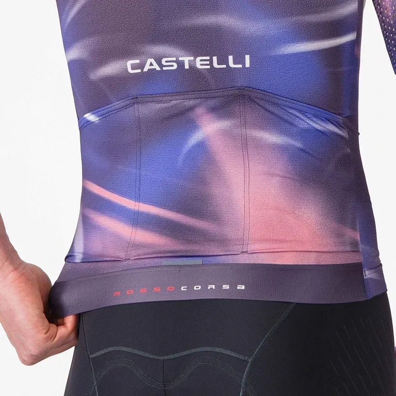 Castelli Aero Race 8S Jersey in Night Shade / Rosa Giro-3