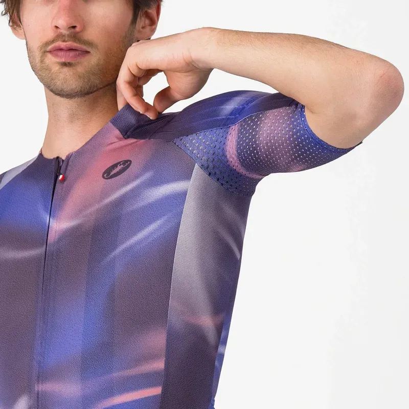 Castelli Aero Race 8S Jersey in Night Shade / Rosa Giro-5