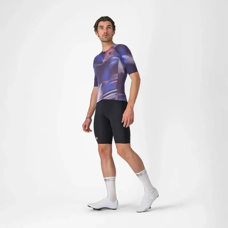 Castelli Aero Race 8S Jersey in Night Shade / Rosa Giro-6