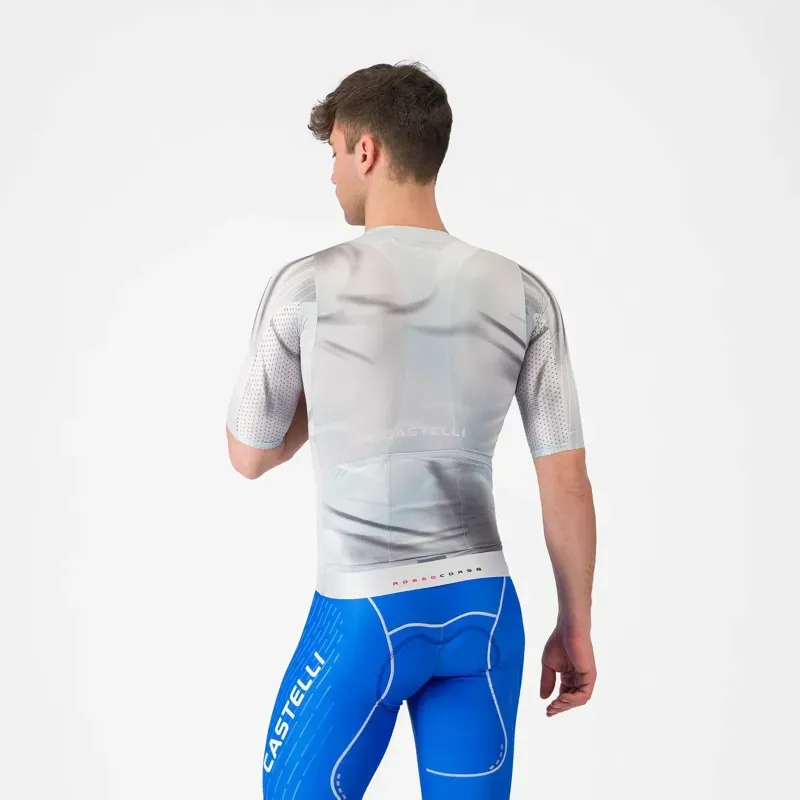 Castelli Aero Race 8S Jersey in Silver Grey / Smoke-1