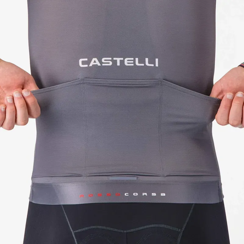 Castelli Aero Race 8S Jersey in Smoky Grey-4