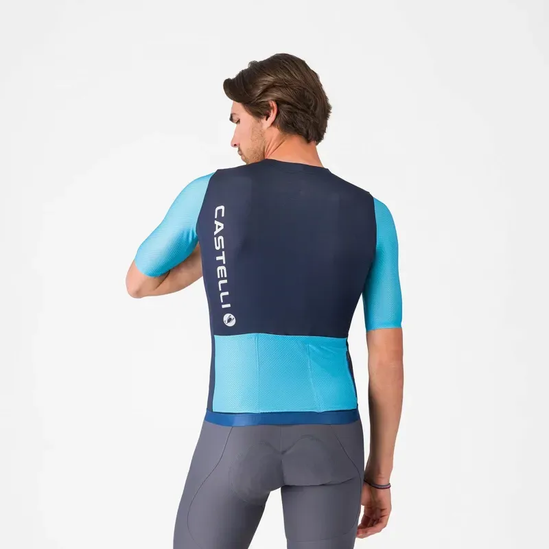 Castelli Corretto Jersey in Belgian Blue / Blue Fiamma / White-1