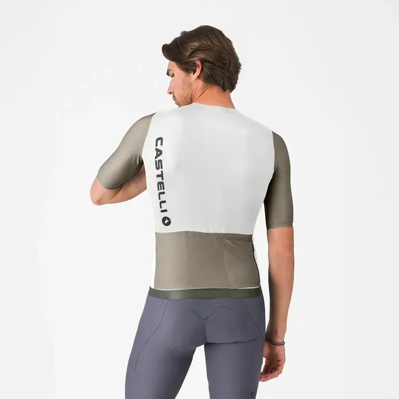Castelli Corretto Jersey in Ivory / Clay / Black-1