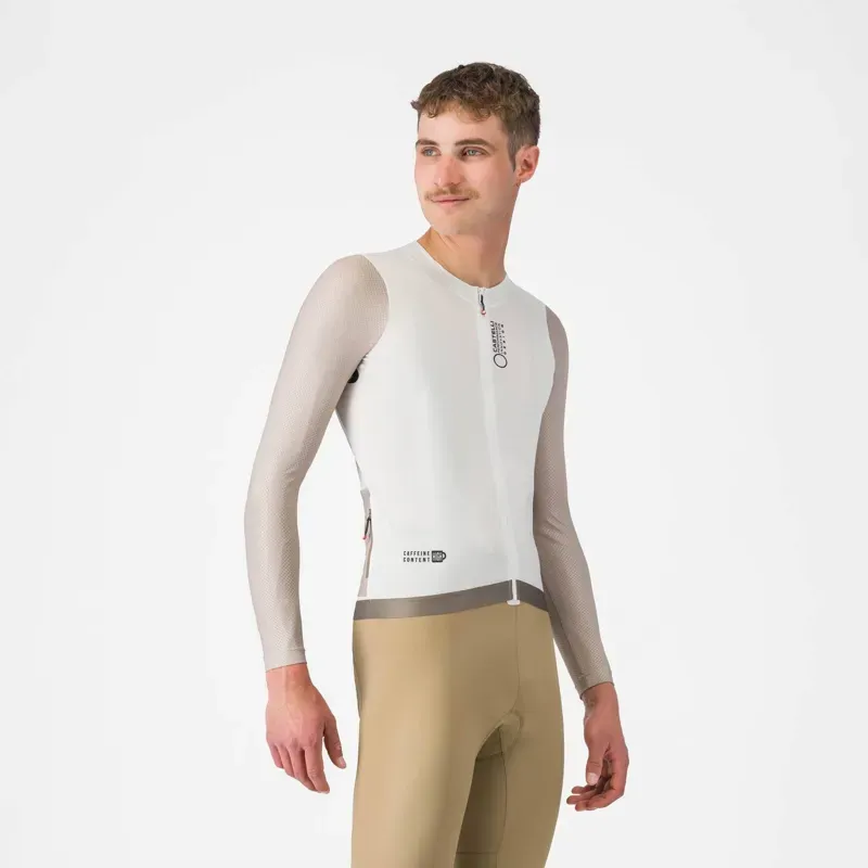 Castelli Corretto Long Sleeve Jersey in Ivory / Clay / Black