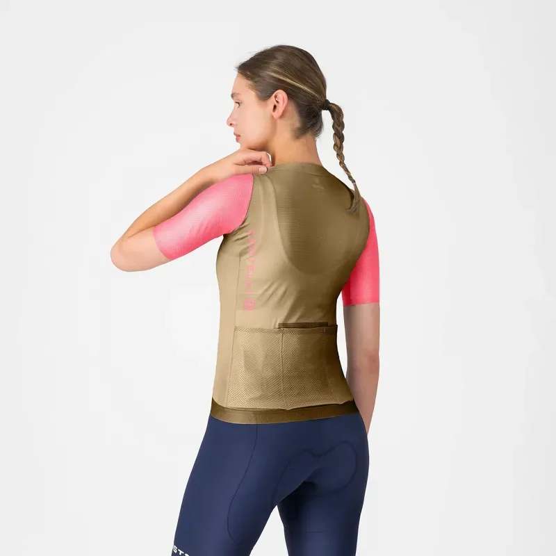 Castelli Corretto Women's Jersey in Elmwood / Rosa Giro-1