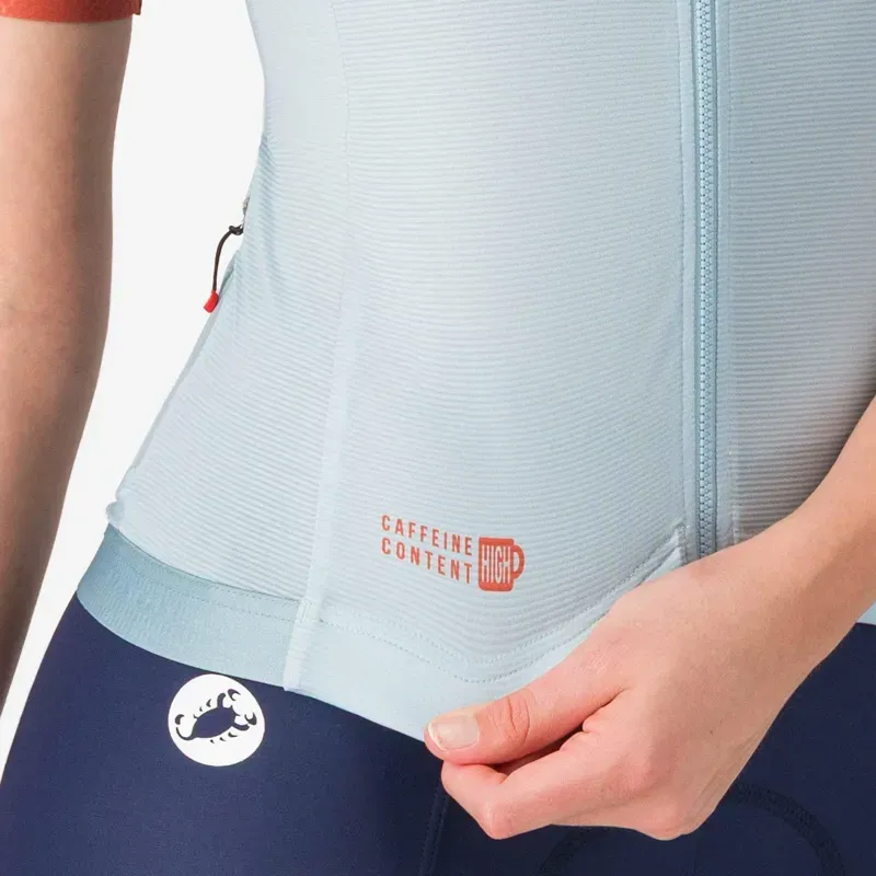 Castelli Corretto Women's Jersey in Winter Sky / Hot Sauce-2