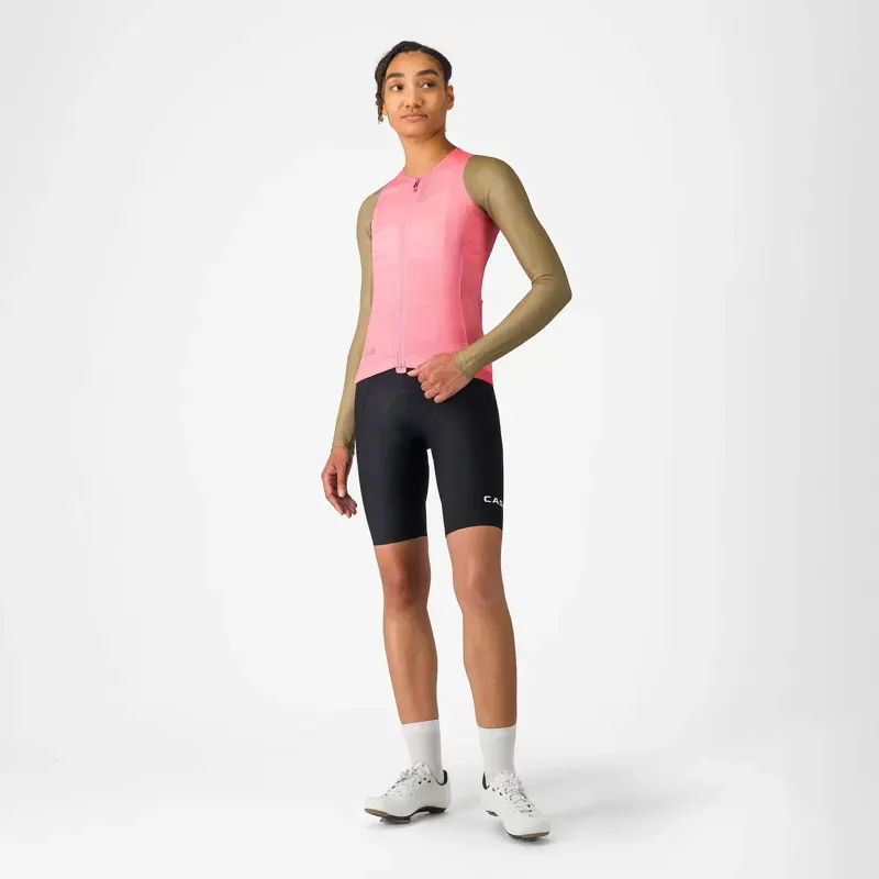 Castelli Corretto Women's Long Sleeve Jersey in Rosa Giro/Elmwood-5