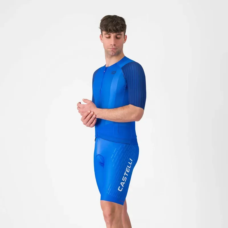 Castelli Free Aero Race S Kit Bib Shorts in Azzurro Italia-3