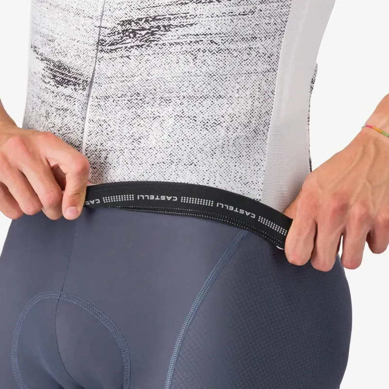 Castelli Stratus Logo Jersey in White / Smoky Grey-5