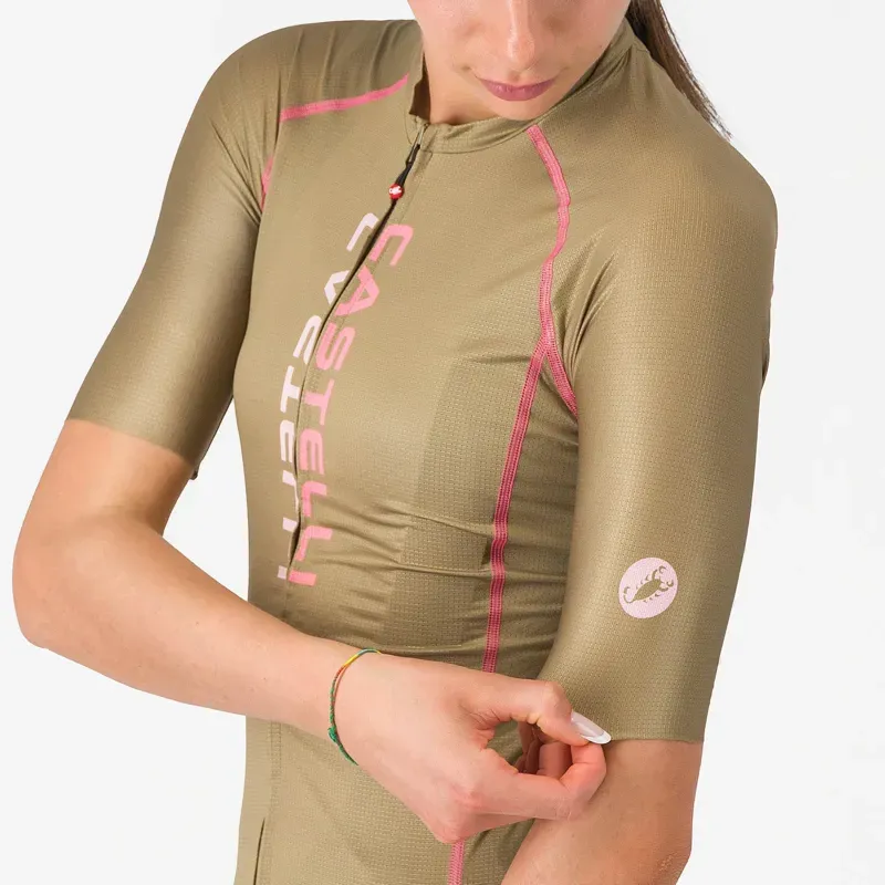 Castelli Unlimited 2 Women's Jersey : Elmwood / Rosa Giro / Light Pink-3