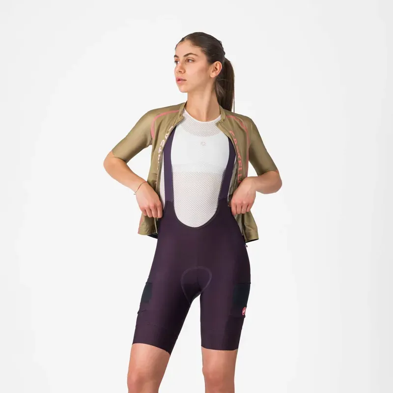 Castelli Unlimited Cargo Women's Bib Shorts in Dark Night Shade-6