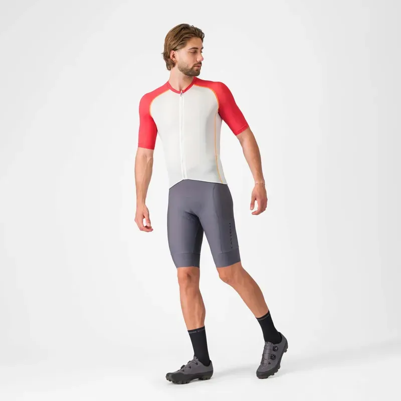Castelli Unlimited Endurance 3 Jersey in Ivory / Rich Red -6