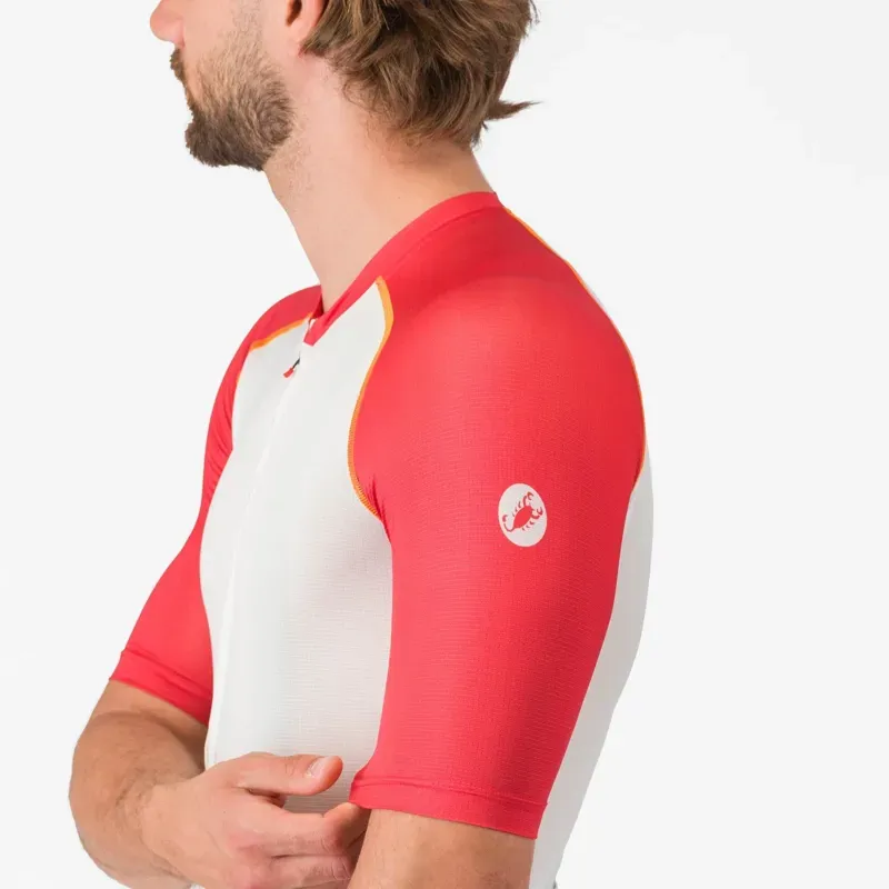 Castelli Unlimited Endurance 3 Jersey in Ivory / Rich Red -1