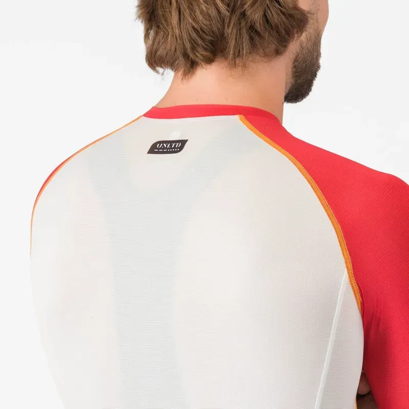 Castelli Unlimited Endurance 3 Jersey in Ivory / Rich Red -4