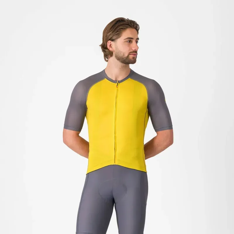 Castelli Unlimited Endurance 3 Jersey in Mango Mojito / Smoky Grey