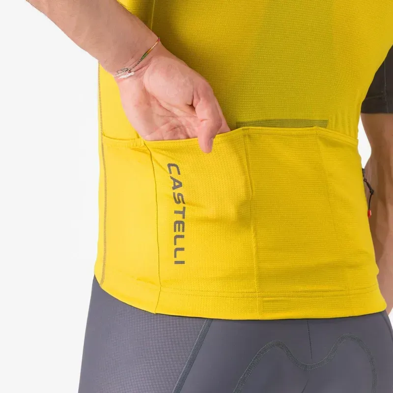 Castelli Unlimited Endurance 3 Jersey in Mango Mojito / Smoky Grey-5