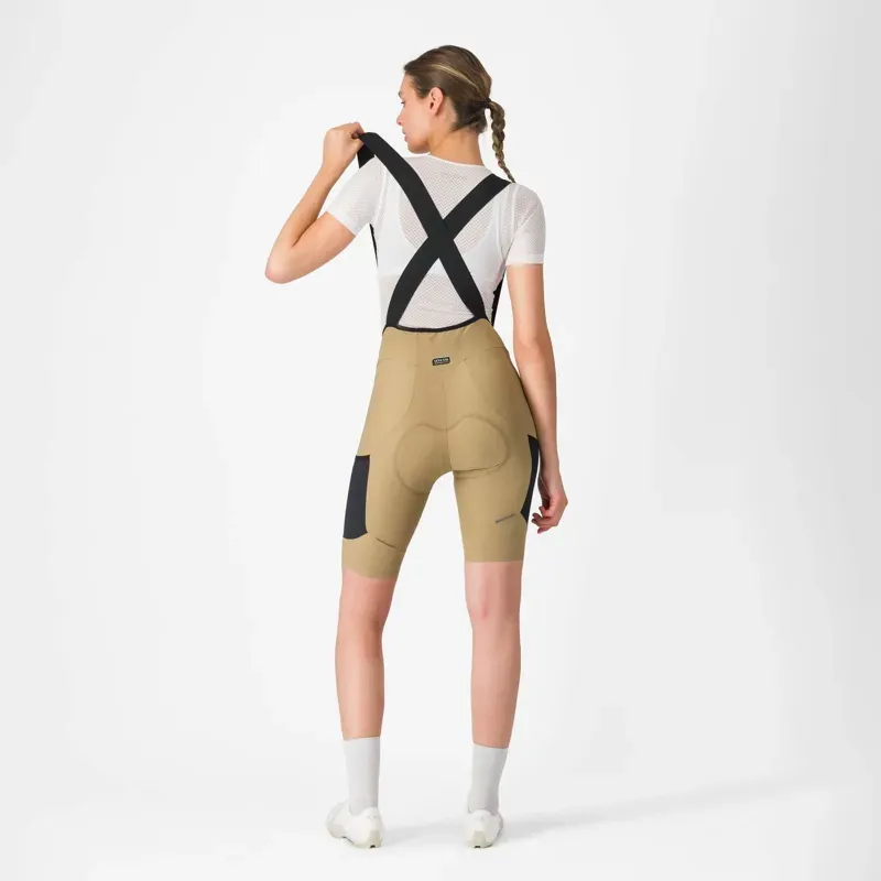 Castelli Unlimited Endurance DT Women's Bib Shorts in Elmwood / Black-4