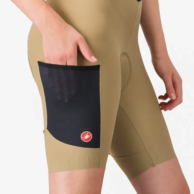 Castelli Unlimited Endurance DT Women's Bib Shorts in Elmwood / Black-7
