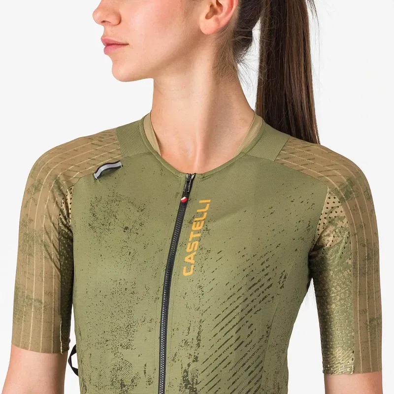 Castelli Unlimited Pro 2 Women's Jersey in Forest Green / Elmwood-2