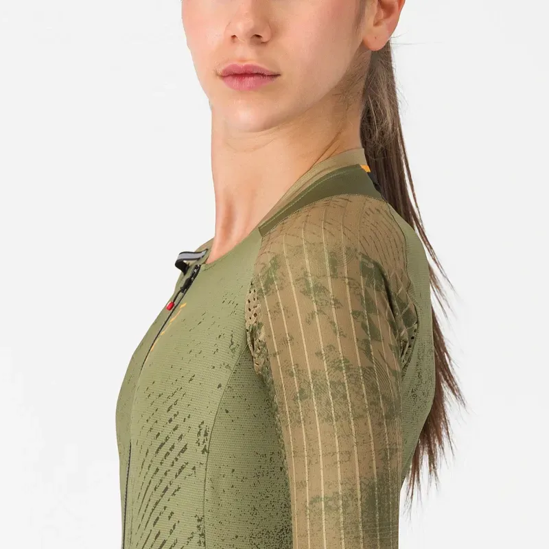 Castelli Unlimited Pro 2 Women's Jersey in Forest Green / Elmwood-4