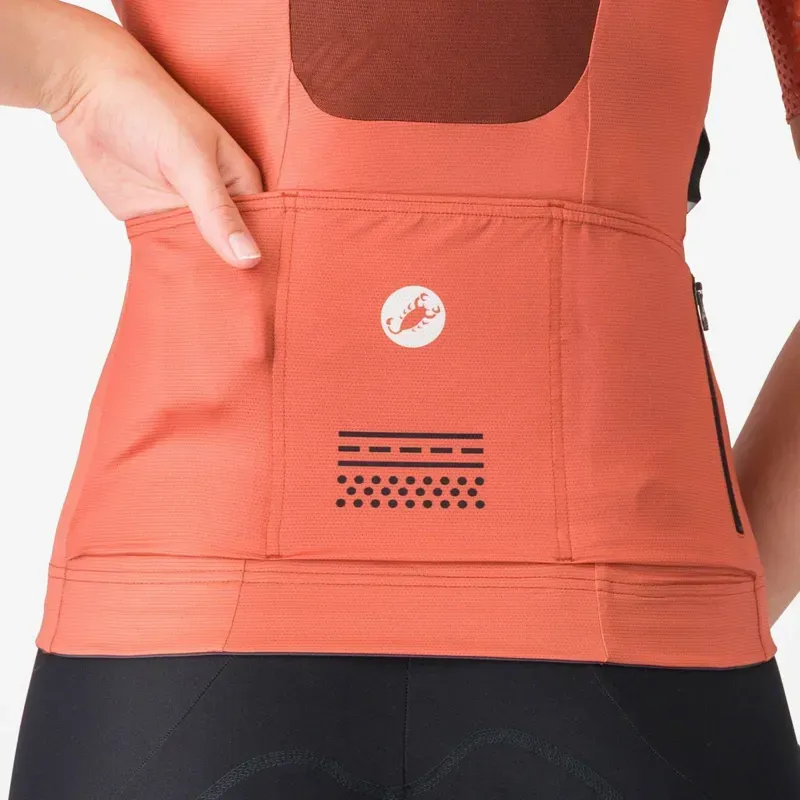 Castelli Unlimited Pro 2 Women's Jersey in Paprika-3