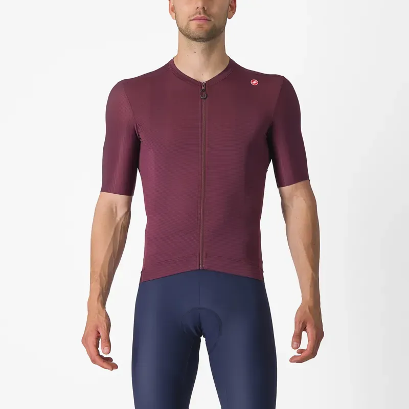 Castelli Espresso Jersey In Bordeaux/Silver Moon