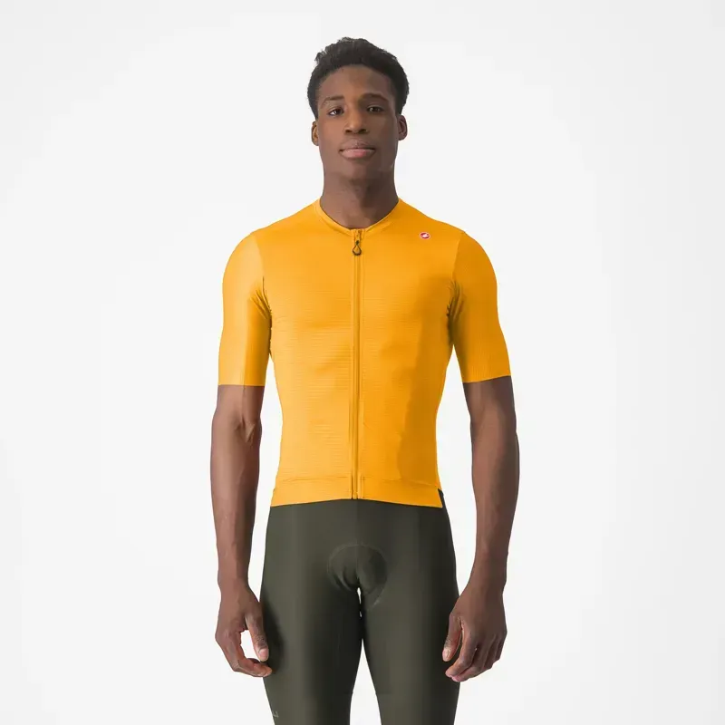 Castelli Espresso Jersey in Vivid Orange/Dark Grey