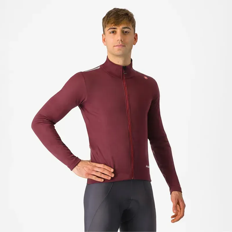 Castelli Espresso Air Jacket In Deep Bordeaux