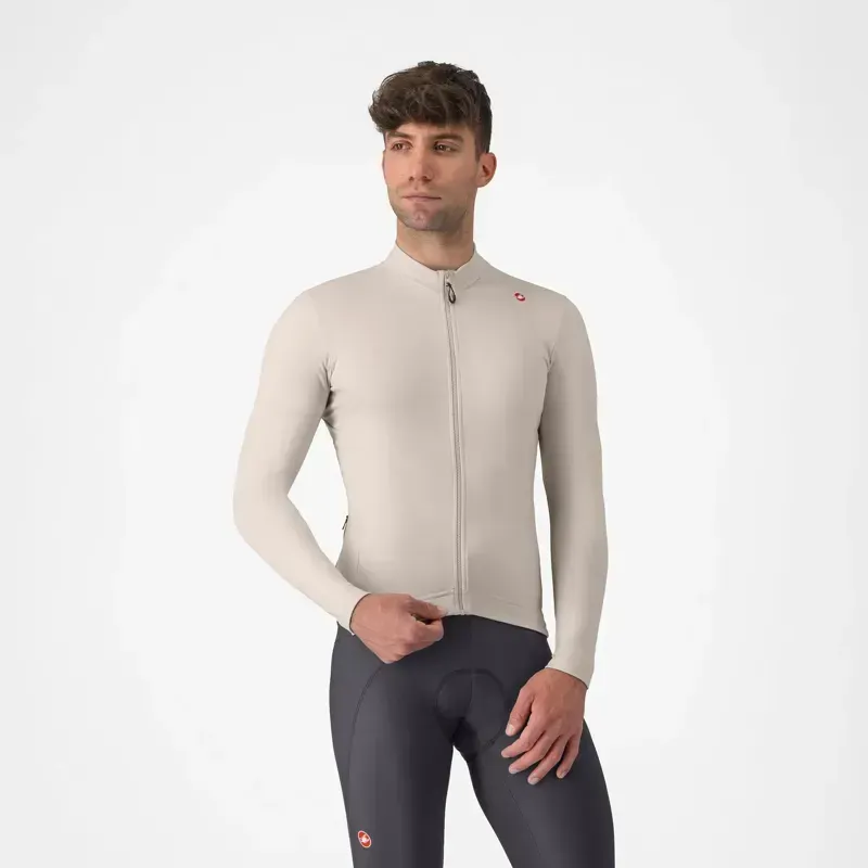 Castelli Espresso Thermal Jersey in Clay / Dark Grey