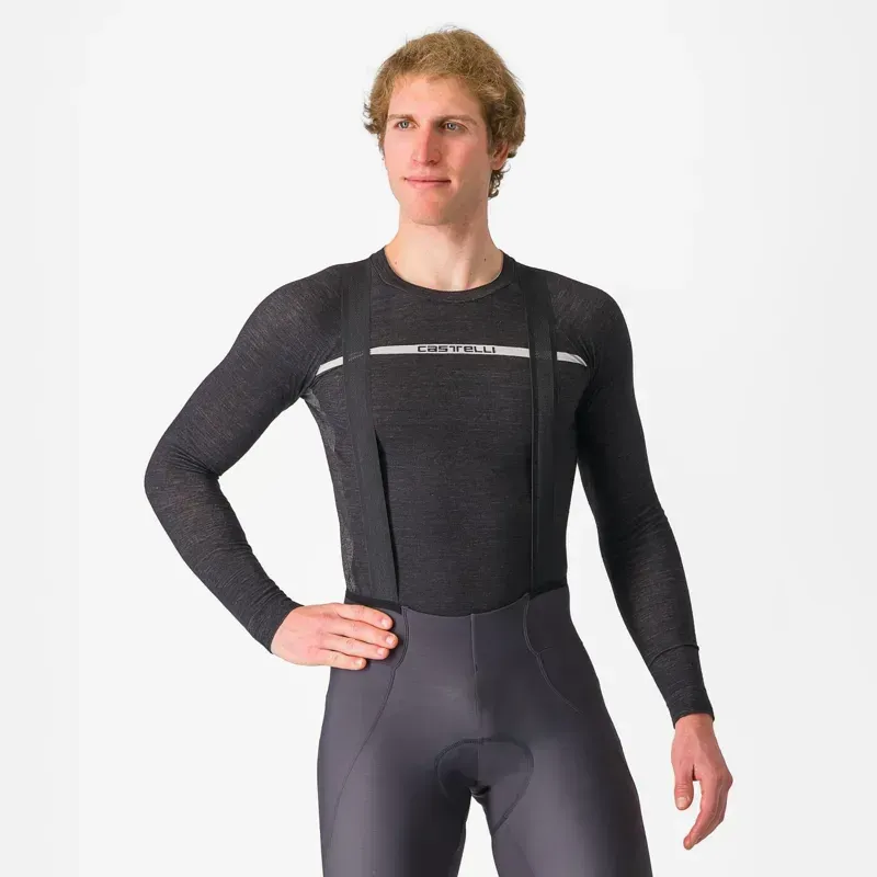 Castelli Merino Seamless Long Sleeve Base Layer in Black-2