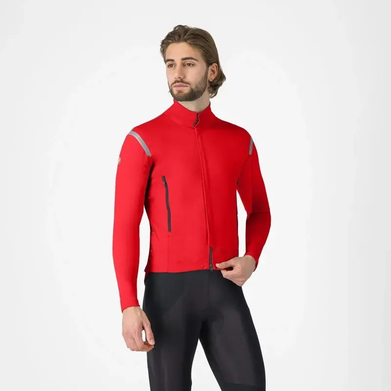 2025 Castelli Perfetto RoS 3 AirCore Jacket : Rich Red/Black Reflex