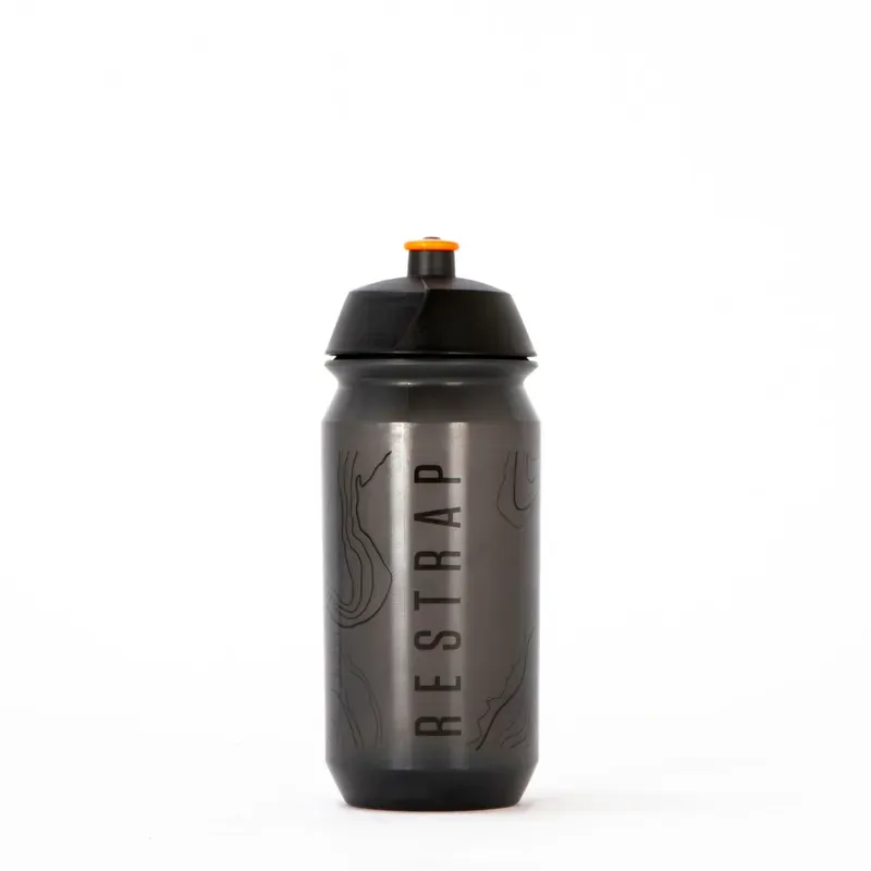Restrap Contour Design 500ml Water Bottle in Smoke/Orange