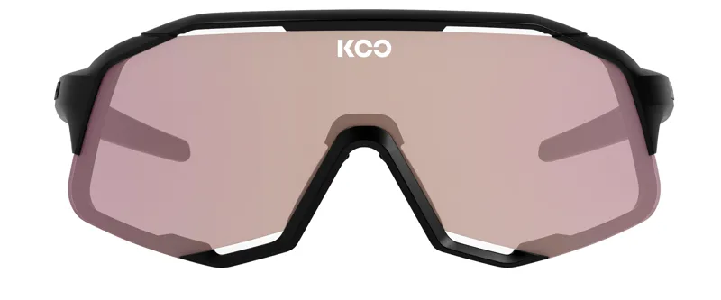 Koo DEMOS Sunglasses : Black with Photochromic Fuschia Mirror Lens-2