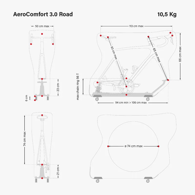 SciCon Aerocomfort 3.0 TSA Road Bike Travel Bag in Black-6